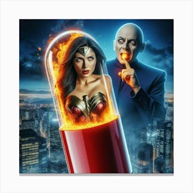 Wonder Woman meets Dr Ev Canvas Print