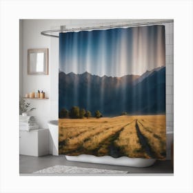 Sunrise In The Mountains Shower Curtain Canvas Print