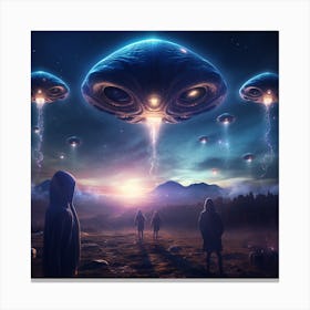 Aliens In The Sky Canvas Print