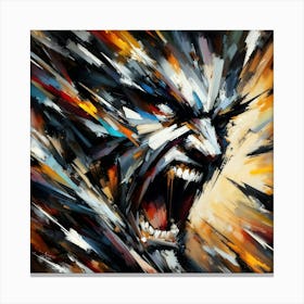 Abstract Expression of Animalistic Anger Canvas Print