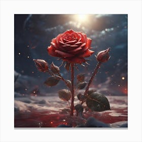 Rose and Winter 1 Canvas Print