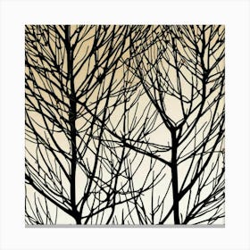 Trees with no leaves Canvas Print