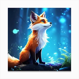 Fox In The Forest 1 Canvas Print