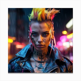 Cyberpunk Girl 2 Canvas Print