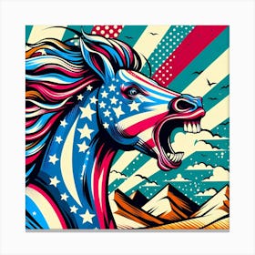 Patriotic Horse Canvas Print