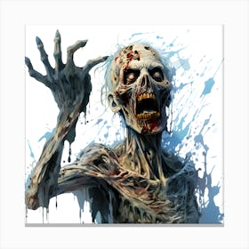 Zombie Painting Canvas Print