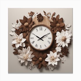 Flower Clock Canvas Print