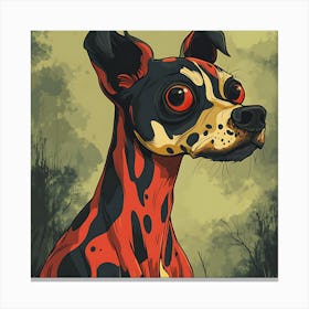 Vintage 80s Nightmarish Dog 7 Canvas Print