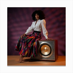 A Photo Of A Beautiful Brown Skinned Woman Canvas Print