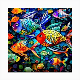 Colorful Fishes 8 Canvas Print