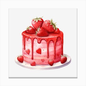 Strawberry Cake 25 Canvas Print