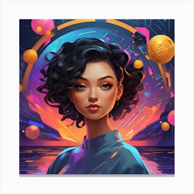 Futuristic Girl Canvas Print