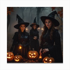 Witches In The Forest Canvas Print