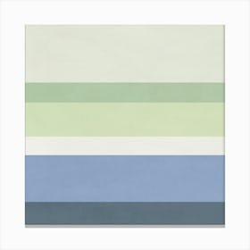 Colored Stripes - blue and green Canvas Print