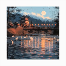 長閑な秋の夜、南木曽村 Peaceful Automn Evening In Nagiso Village (IX) Canvas Print