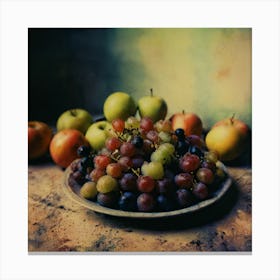 Grapes On A Plate Canvas Print