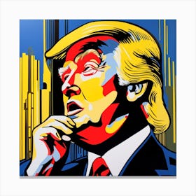 Glitchy Trump Canvas Print