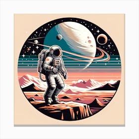 Astronaut In Space 2 Canvas Print