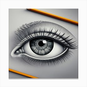 Eye Drawing Print Canvas Print