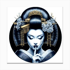 Japan Traditional Geisha Illustration By Ad 105 Canvas Print