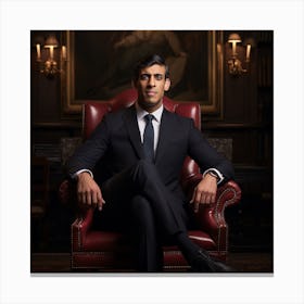 Portrait Of A Man In A Suit 2 Canvas Print