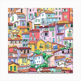 Colorful Houses Canvas Print