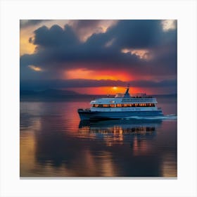 Sunset On The Water 4 Canvas Print