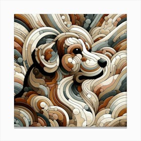 Abstract Dog Canvas Print