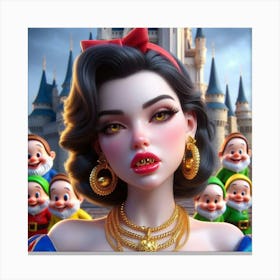 Snow White And The Seven Dwarfs 4 Canvas Print