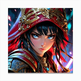 Default A Gracefully Fierce Anime Warrior Princess Her Intrica 0 (1) 1 Canvas Print