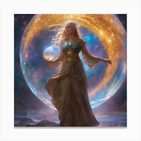 Crystal Ball Divination Using Source Energy -Mythological Canvas Print