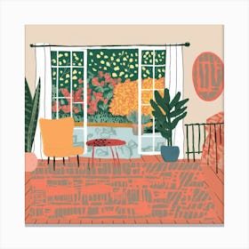 Living Room Illustration Canvas Print