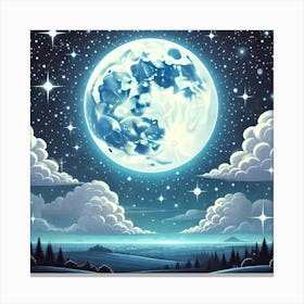 Full Moon In The Sky 12 Canvas Print