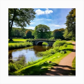 Bridge In The Park Canvas Print