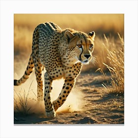 Cheetah Running Canvas Print