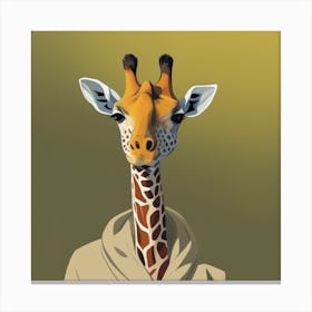 Giraffe in Suit Canvas Print