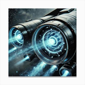 Ion Cannons Raven Class Stealth Fighter Canvas Print