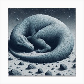 Slumbering Dinosaur Canvas Print