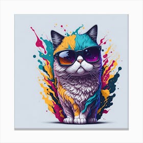 Cat In Sunglasses 3 Canvas Print