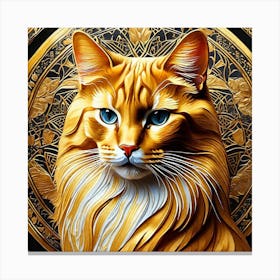 Golden Cat 16 Canvas Print