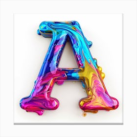 Colorful Letter A 2 Canvas Print