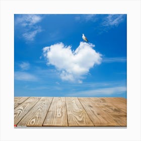 Heart Shaped Cloud Canvas Print