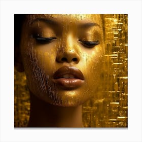 Gold Face 2 Canvas Print