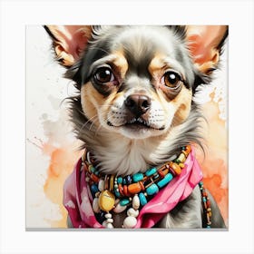 Chihuahua Painting Canvas Print