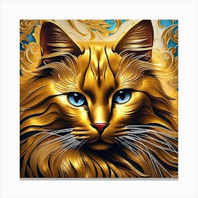 Golden Cat 3 Canvas Print