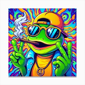 Psychedelic Frog Canvas Print