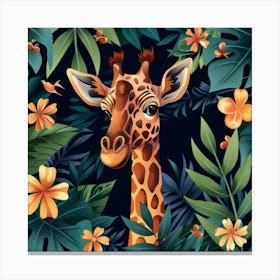 Jungle Giraffe (10) Canvas Print