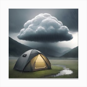 Tent Under A Cloud Canvas Print