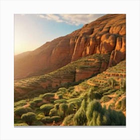 Sunset In Morocco Canvas Print