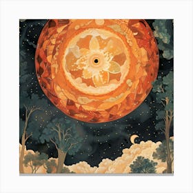 Orange Moon Canvas Print